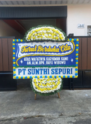 Papan Bunga Duka di Wek Iv